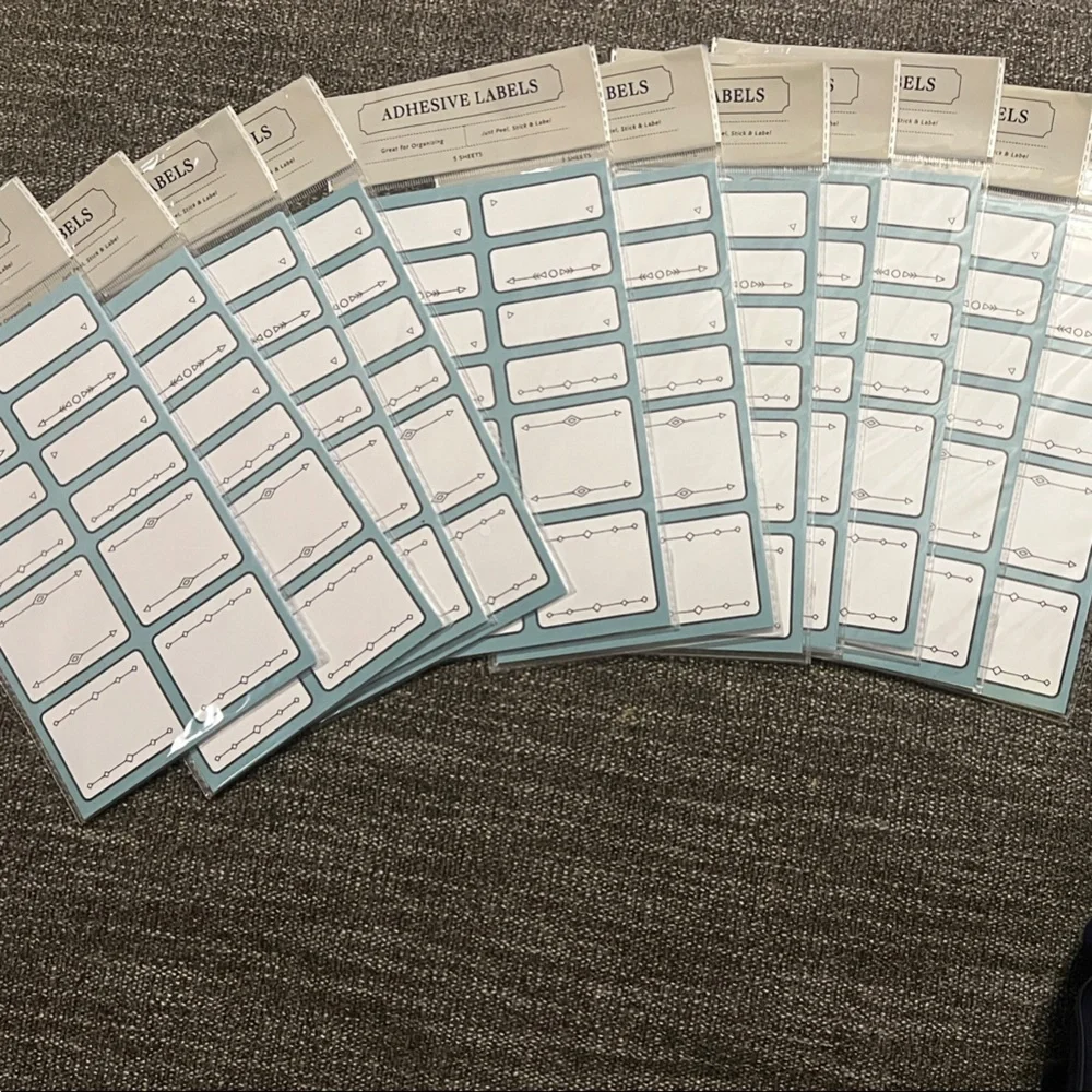 Adhesive Labels for Home Office - Blue